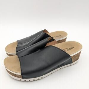 Josef Seibel Quinn 01 Wedge Sandals Women's Black size US7-7.5 EU38